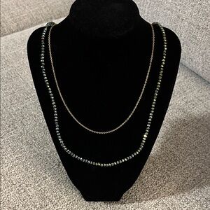 Chic Betsy Pittard Gold Tone‎ and Multifaceted Beaded Necklace